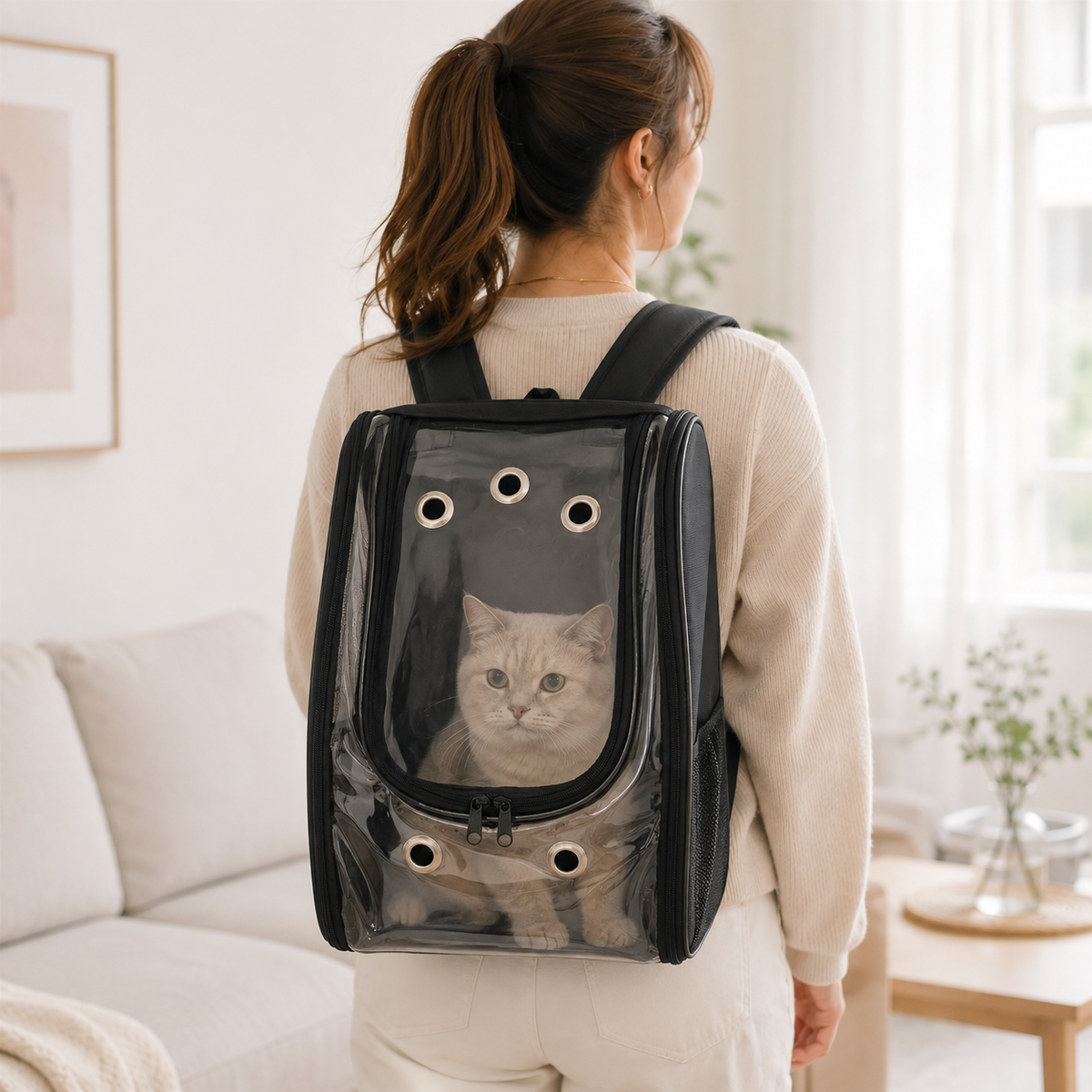 Sırtlık Kedi Taşıma Çantası